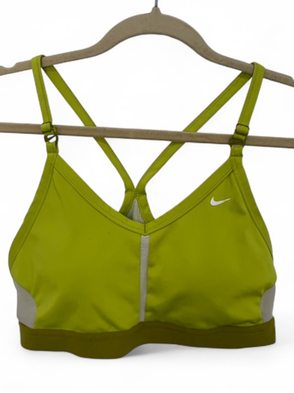 Nike Indy Bright Lime Green Double-Strap Sports Bra
